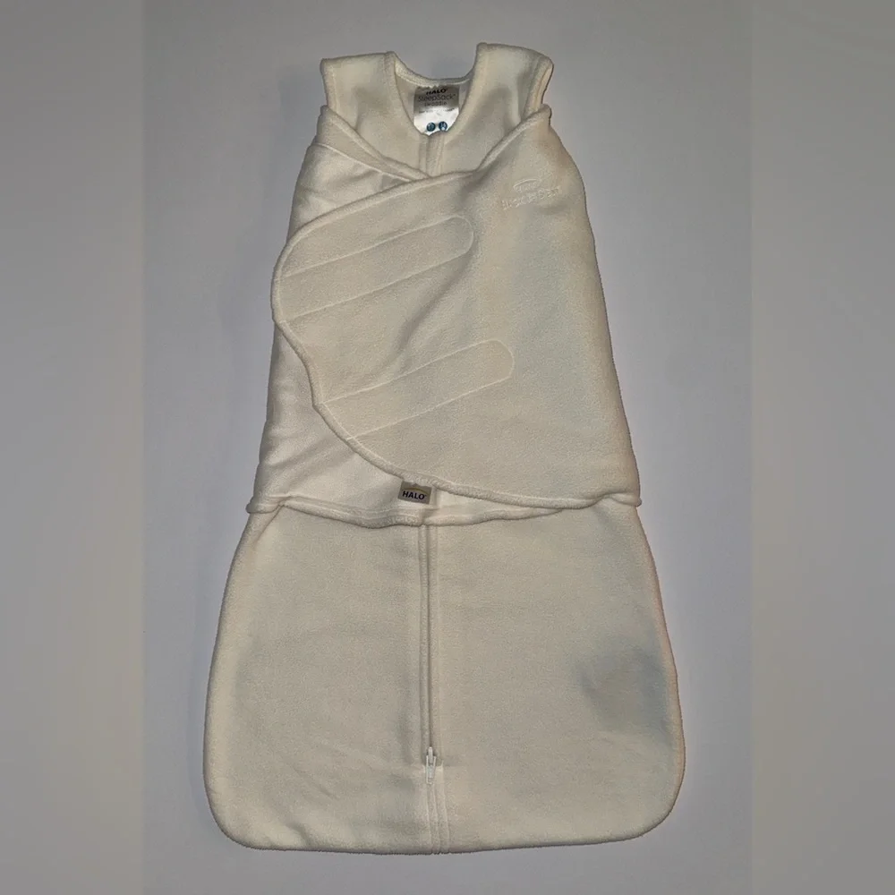 Halo Cream Fleece Swaddle SleepSack 3-6M EUC - Picture 1 of 6